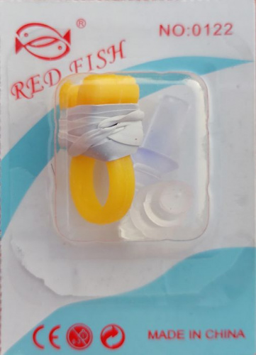 Зажим носовой + беруши Red Fish желтый 0122 997059