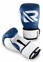 Перчатки боксерские 6 унц Rage сине-белые 03143