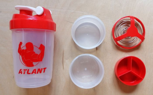 Шейкер 500 мл Atlant красный 80286 фото 2