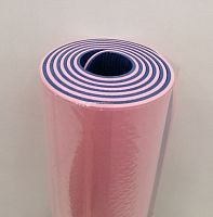 Коврик для йоги 0,6х61х183 см розово-синий TPE Yoga mat 00756-45