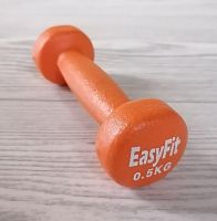 Гантель обливная 0,5 кг оранжевый неопрен 03597