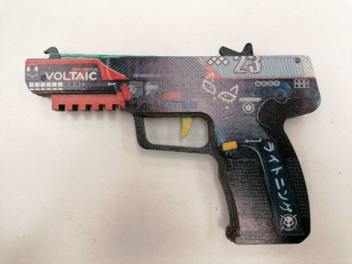 Макет Пистолета фанера Five Seven Кровавый спорт (резинкострел) 998532 фото 2