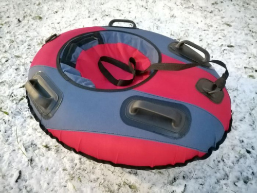 Ватрушка 95 см 95х80 см с 4 ручками Король Горок Ф4 красный-синий-красный SnowFox 996756