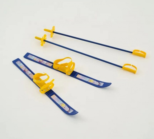 Лыжи Олимпик спорт 65 см с палками и креплениями "Зайчик" 995634