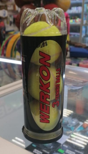 Мячик для большого тенниса 1 шт Werkon в тубе 01006 997009 фото 2