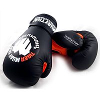 Перчатки боксерские 12 унц Tiger Muay Thai черно-оранж 01047