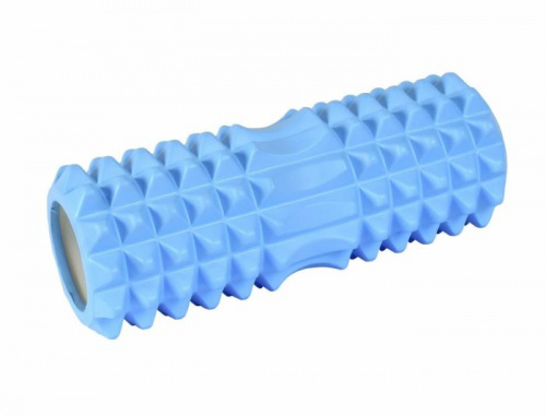 Ролик массажный для йоги 33*13 см голубой 01315