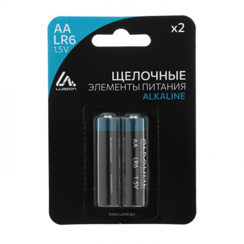 Батарейка AA 2 шт R6 Luazon алкалиновая 3005549 фото 3