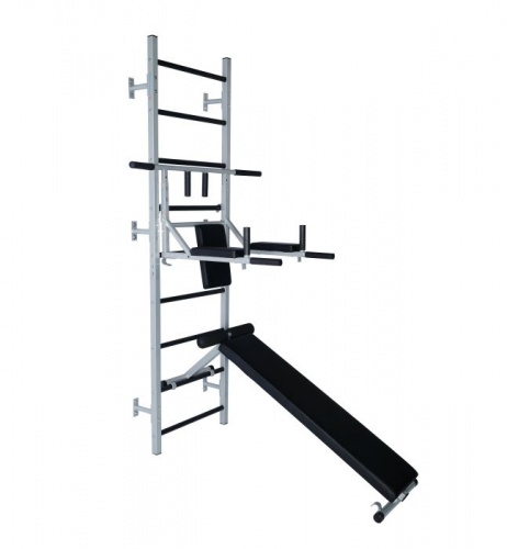 Шведская стенка ДТ (выс-2,6м, шир-0,65м) серая + Турник 3 в 1 + Скамья 997675 фото 7