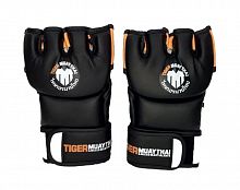 Перчатки для MMA M Tiger Muay Thai черно-бело-оранж 01054