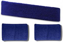Повязка для головы васильковый + 2 напульсника ЛВ11 26557
