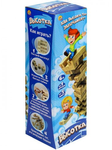 Игра Башня падающая Высотка аналог Дженга (Jenga) 25 см 996268 Игра Башня падающая Высотка аналог Дженга (Jenga) 25 см 996268
