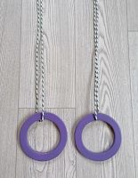 Кольца гимнастические дерево фиолетовый 16 см 998258