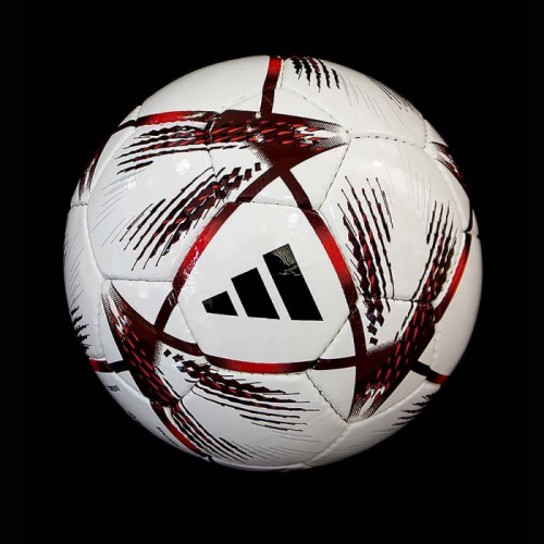Мяч футбольный №4 Adidas QATAR 2022 бело-бордовый 05066