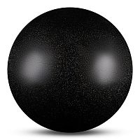 Мяч для художественной гимнастики 15 см черный с блестками AB2803B 00953