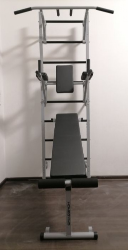 Шведская стенка ДТ (выс-2,6м, шир-0,65м) серая + Турник 3 в 1 + Навес+брусья + Скамья 995820 фото 2