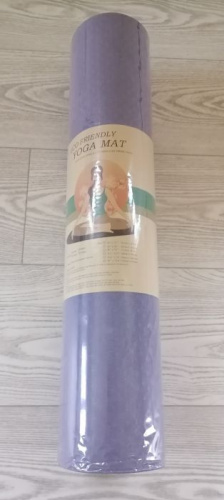 Коврик для йоги 0,6х61х183 см фиолетово-черный TPE Yoga mat 00756-14 фото 2