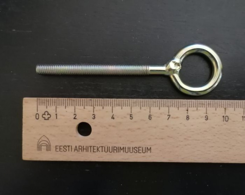 Болт с кольцом 10 см х 5 мм (для крепления к турнику каната, колец и т.д.) 998490 фото 2