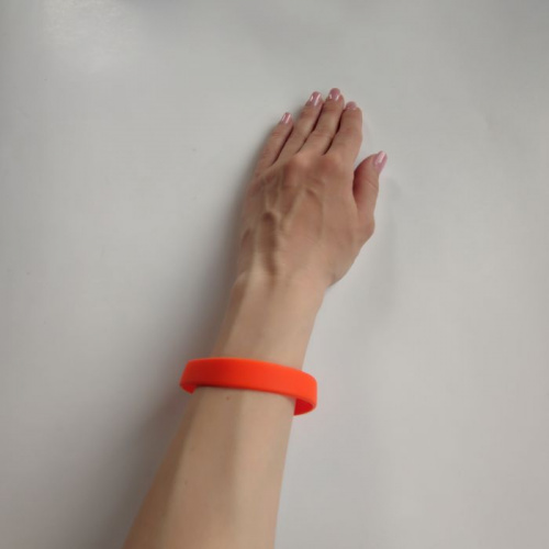 Браслет силиконовый 202х12 мм оранжевый 021C 998266