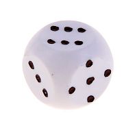Зары (кубики игральные) 1,5х1,5 см белые с черными точками 182912