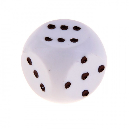 Зары (кубики игральные) 1,5х1,5 см белые с черными точками 182912
