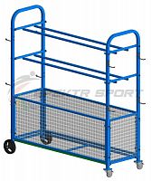 Тележка со снарядами (металл) 281 предмет для физкультуры 995444