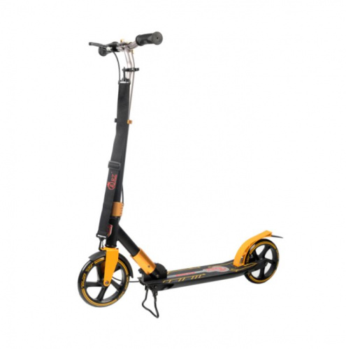 Самокат 200 мм 200-200 золото/черный с ручным тормозом 03348