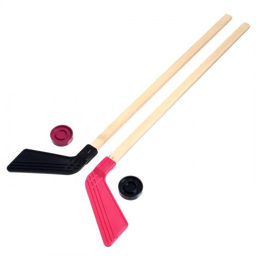 Клюшка 2 шт + 2 шайбы 80 см набор "Хоккей" КХ-2-55 2749885 фото 4 Клюшка 2 шт + 2 шайбы 80 см набор "Хоккей" КХ-2-55 2749885 фото 4