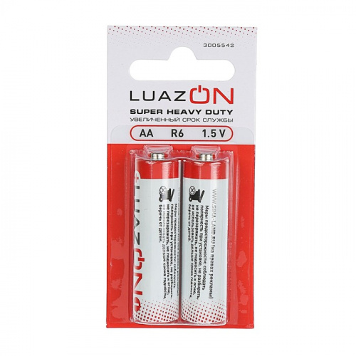 Батарейка AA 2 шт R6 Luazon 3005542