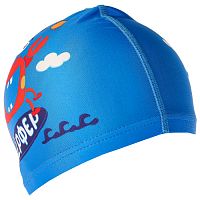 Шапочка для плавания детская Lyc синий Веселый серфер 2388961