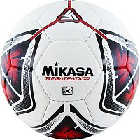 Мяч футбольный №3 Mikasa Regateador 3-R бело-черн-красный 10433