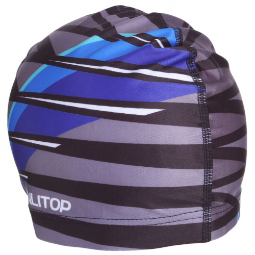 Шапочка для плавания Lyc Onlitop "Line" серо-синяя 1521012 фото 2