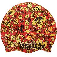 Шапочка для плавания силиконовая Larsen LS75 Russia красн-черн 333647