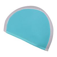 Шапочка для плавания Lycra белый/голубой SM-088 16887