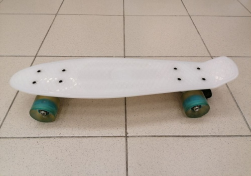 Скейтборд 22х6" Пениборд белый Amigo