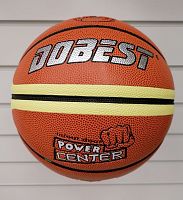 Мяч баскетбольный №7 Dobest Power Center PK-886 коричнево-белый 20317
