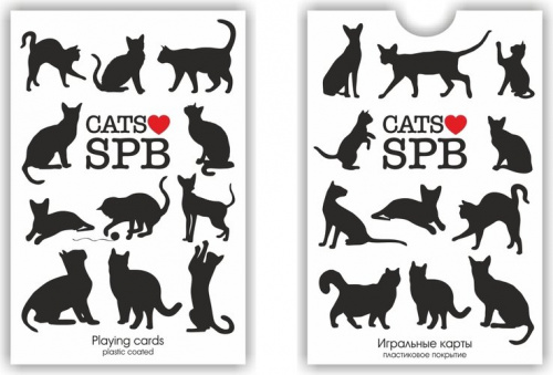 Карты 54 шт Коты Cats love SPb 330152
