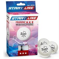 Мячик для пинг-понга 3* - 1 шт белый Start Line Club Training 6 шт/уп 368970