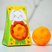 Мяч массажный 06 см мягкий со звуком "Зайка" 4916706