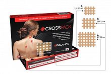 Тейп BBalance бежевый (кросс тейп) Cross Pack (A-63шт, B-42шт, C-12шт) 998098
