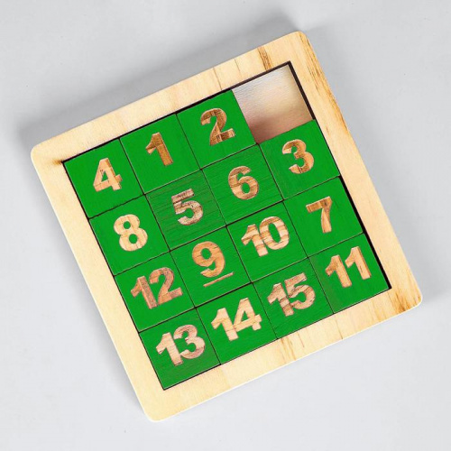 Игра Пятнашки дерево 11х11 см микс 4601094 фото 4
