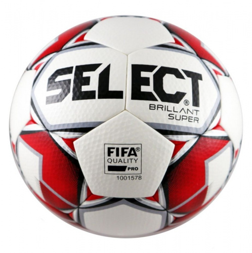 Мяч футбольный №5 Select Brilliant Super бело-красный 1001578/01588