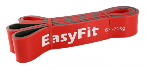 Эспандер-кольцо замкнутое 2,08м х 4,5мм х 4,5 см красный/серый EasyFit 04039