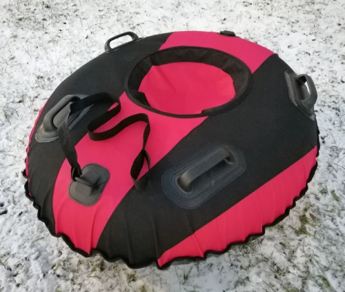 Ватрушка 115 см 115х100 см с 4 ручками Король Горок Ф7 красный-черный-красный 996759