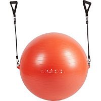 Мяч фитнес 65 см красный Gym Ball Sprinter с эспандерами