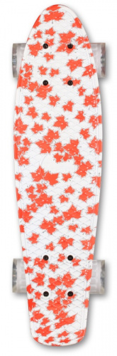 Скейтборд 22х6" Пениборд красно-белый 2206 998887 01601 фото 2