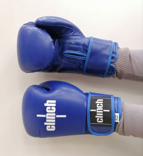 Перчатки боксерские 12 унц Clinch Flex синий 02172