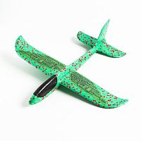 Самолет-планер большой зеленый 31х35 см 5570189