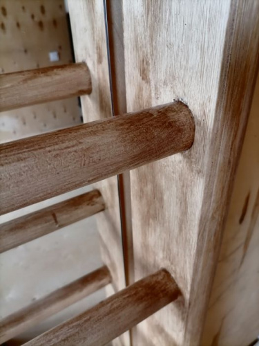 Шведская стенка деревянная 2,0 х 1,0 м цвет дуб 996036 фото 2