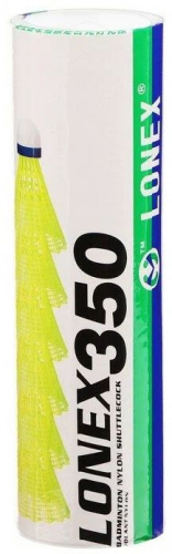Волан нейлон 1 шт белый Lonex 350 (6 шт/уп) 996359
